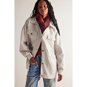 Free People We The Free Dawson Chore Jacket Nimbus Cloud Size Small